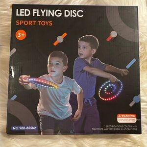 2 Pack Light up Flying Discs, 14 Lighting Modes, Rechargeable GITD Flying Ring